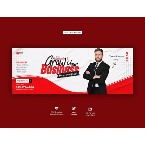 Digital marketing agency and corporate facebook cover template
