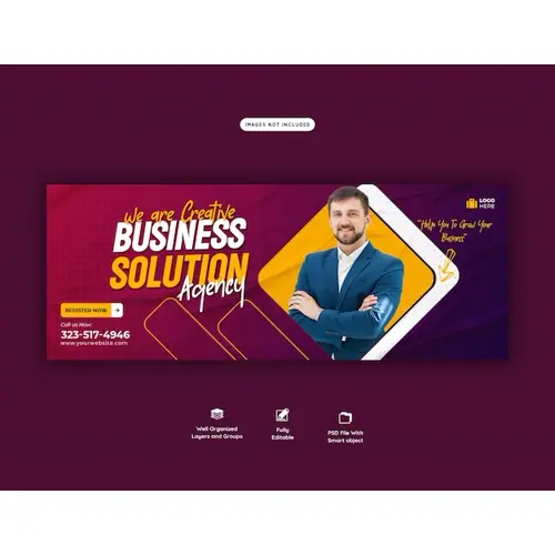 Digital marketing agency and corporate facebook cover template