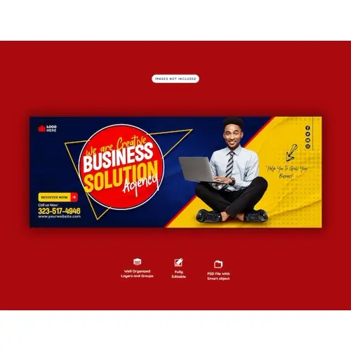 Digital marketing agency and corporate facebook cover template