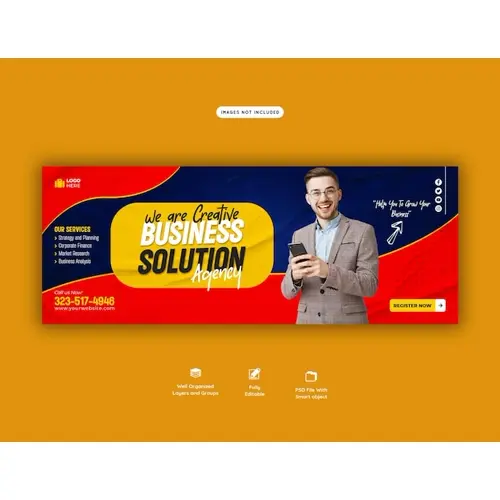 Digital marketing agency and corporate facebook cover template