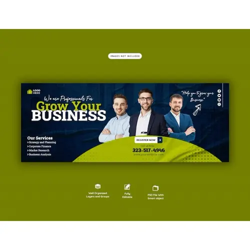 Digital marketing agency and corporate facebook cover template
