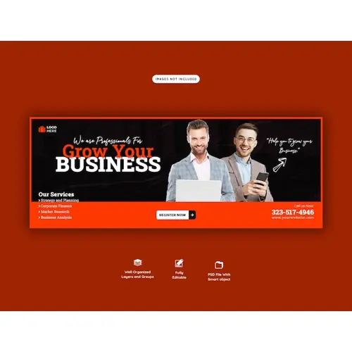 Digital marketing agency and corporate facebook cover template