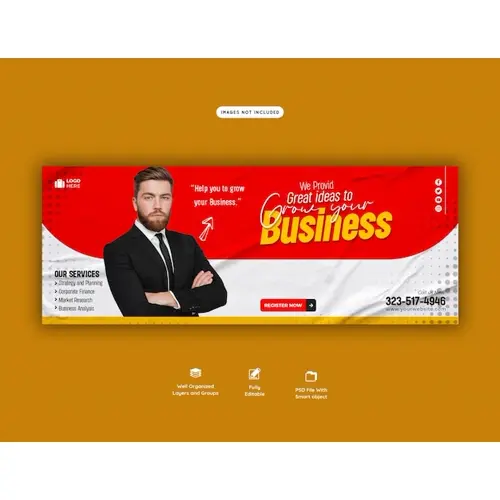 Digital marketing agency and corporate facebook cover template