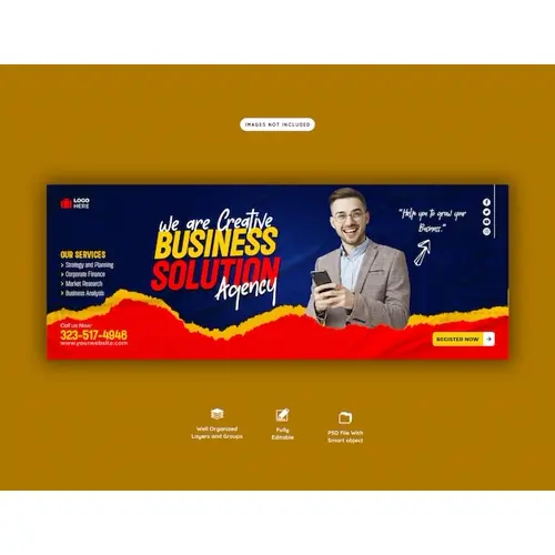 Digital marketing agency and corporate facebook cover template