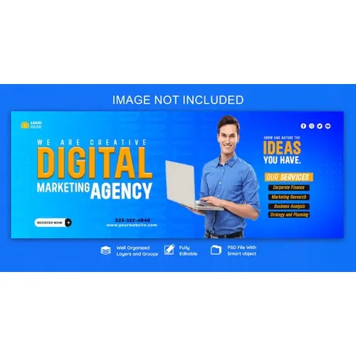 Digital marketing agency corporate facebook cover template