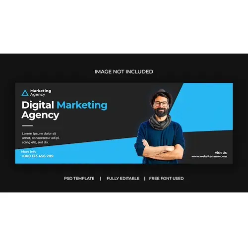 Digital marketing agency and corporate facebook cover template