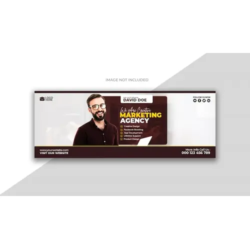 Digital marketing agency and corporate Facebook cover template