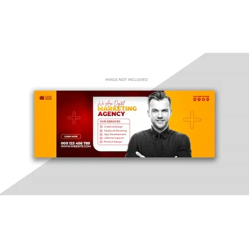Digital marketing agency and corporate Facebook cover template