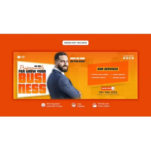 Digital marketing agency and corporate facebook cover template