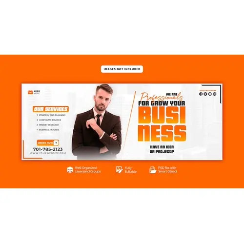 Digital marketing agency and corporate facebook cover template