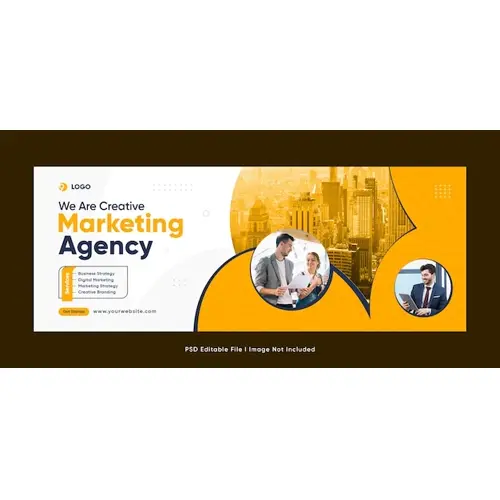 Digital marketing agency and corporate Facebook cover template