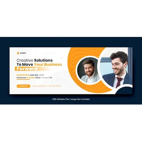 Digital marketing agency and corporate Facebook cover template