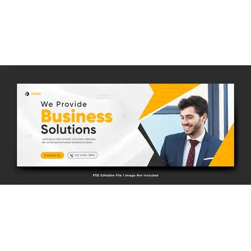 Digital marketing agency and corporate Facebook cover template