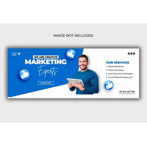 Digital marketing agency and corporate Facebook cover template
