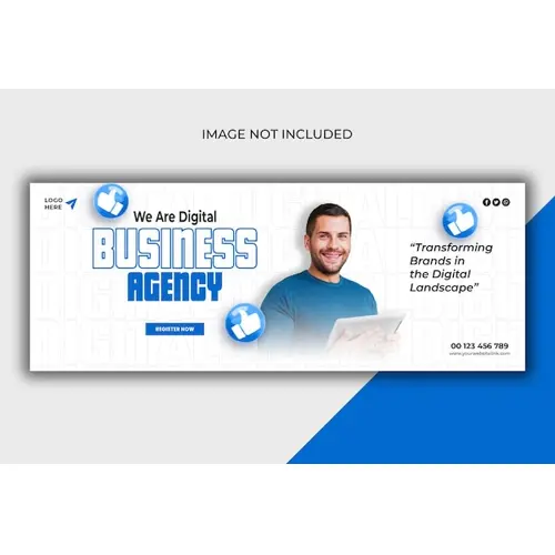 Digital marketing agency and corporate Facebook cover template