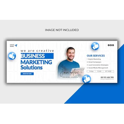 Digital marketing agency and corporate Facebook cover template
