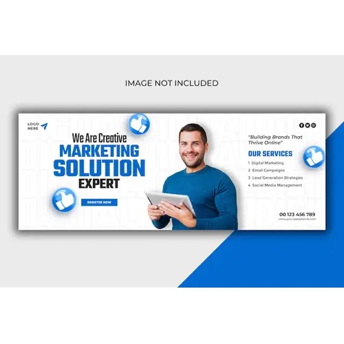 Digital marketing agency and corporate Facebook cover template