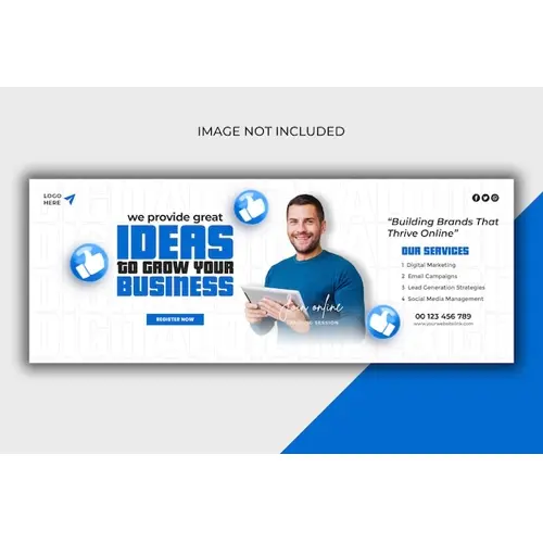 Digital marketing agency and corporate Facebook cover template