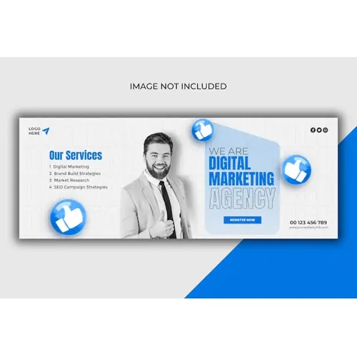 Digital marketing agency and corporate Facebook cover template