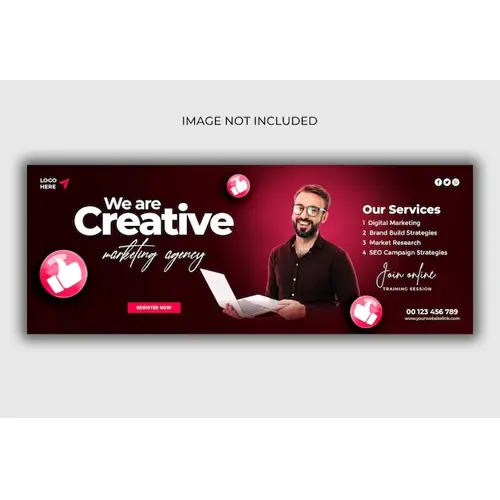 Digital marketing agency and corporate Facebook cover template