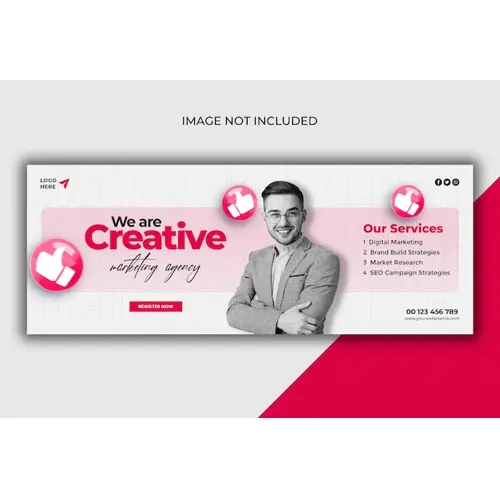 Digital marketing agency and corporate Facebook cover template