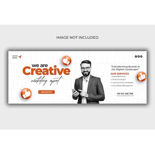Digital marketing agency and corporate Facebook cover template
