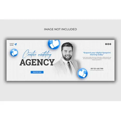 Digital marketing agency and corporate Facebook cover template
