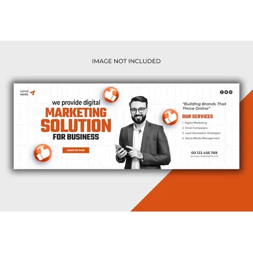 Digital marketing agency and corporate Facebook cover template