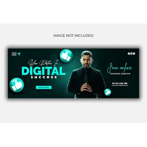 Digital marketing agency and corporate Facebook cover template