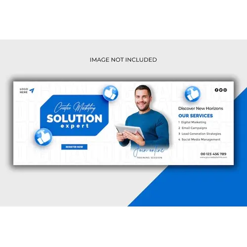 Digital marketing agency and corporate Facebook cover template