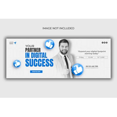 Digital marketing agency and corporate Facebook cover template