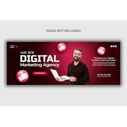 Digital marketing agency and corporate Facebook cover template