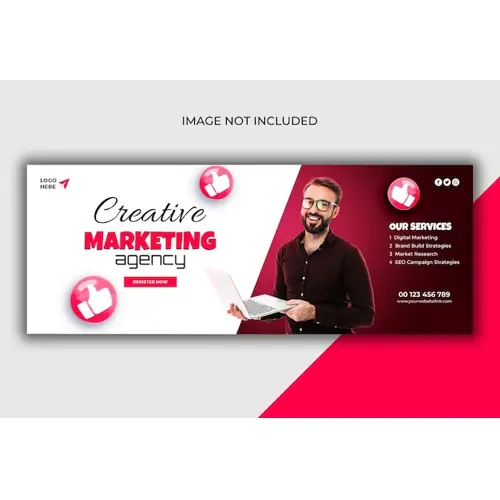 Digital marketing agency and corporate Facebook cover template