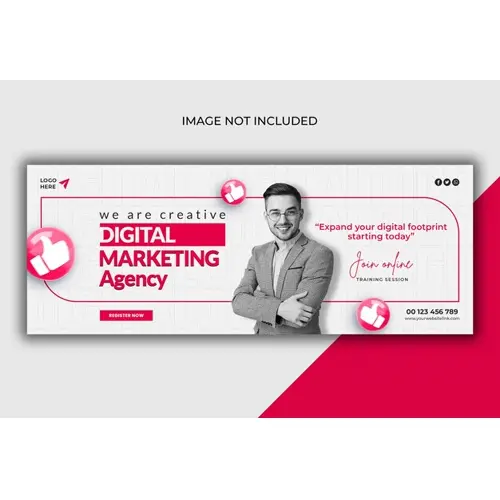 Digital marketing agency and corporate Facebook cover template