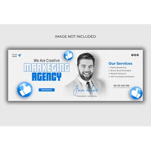Digital marketing agency and corporate Facebook cover template