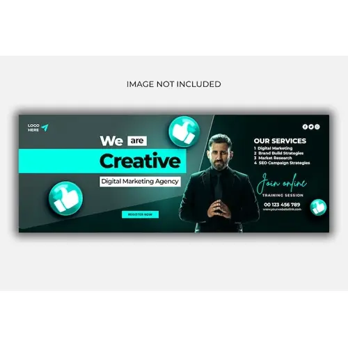 Digital marketing agency and corporate Facebook cover template