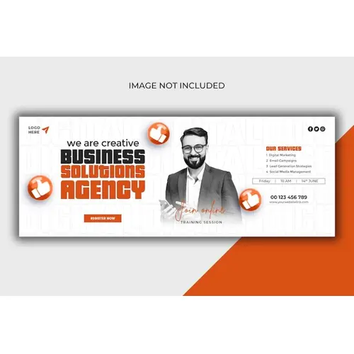Digital marketing agency and corporate Facebook cover template