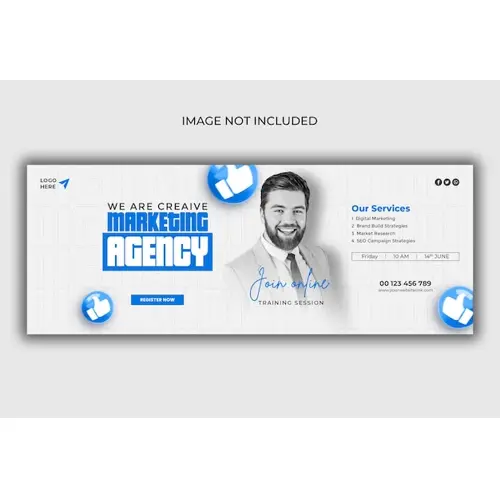 Digital marketing agency and corporate Facebook cover template