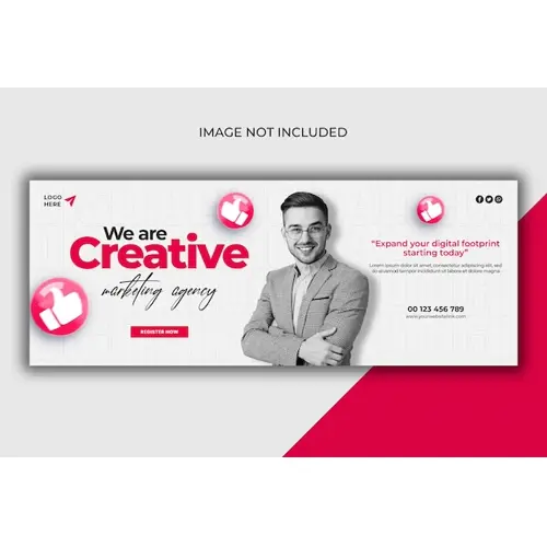 Digital marketing agency and corporate Facebook cover template