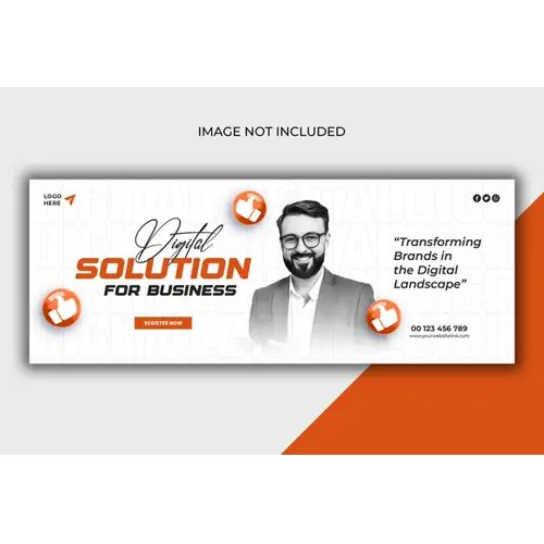 Digital marketing agency and corporate Facebook cover template