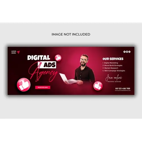 Digital marketing agency and corporate Facebook cover template