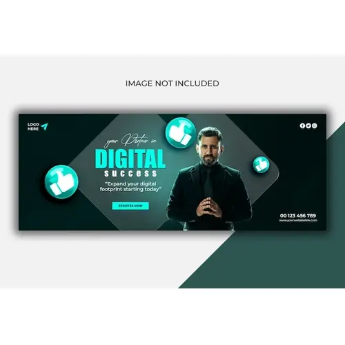 Digital marketing agency and corporate Facebook cover template