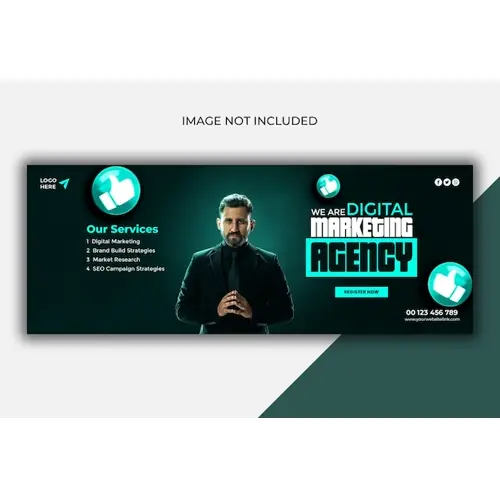 Digital marketing agency and corporate Facebook cover template
