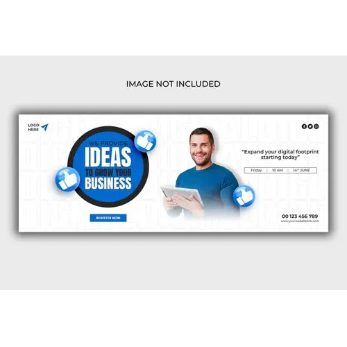 Digital marketing agency and corporate Facebook cover template