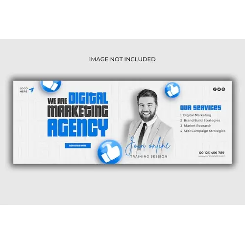 Digital marketing agency and corporate Facebook cover template