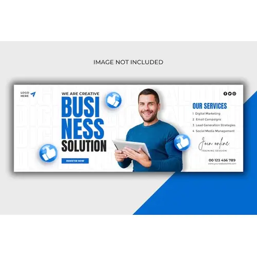 Digital marketing agency and corporate Facebook cover template