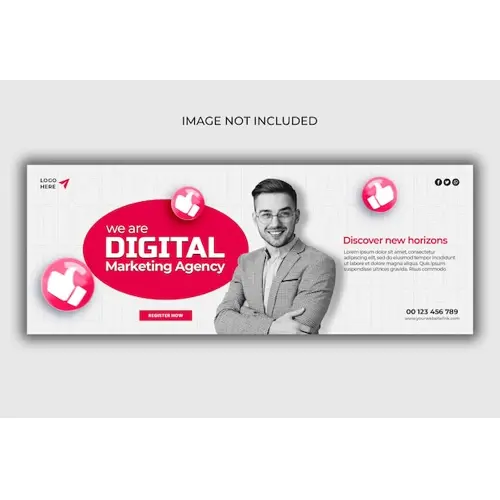 Digital marketing agency and corporate Facebook cover template