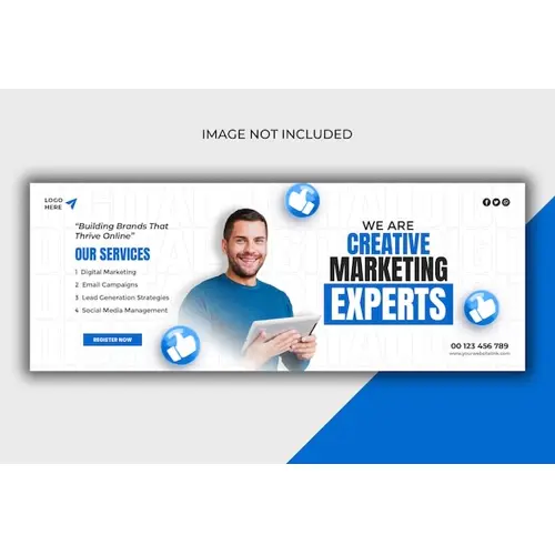 Digital marketing agency and corporate Facebook cover template