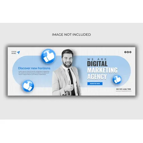 Digital marketing agency and corporate Facebook cover template