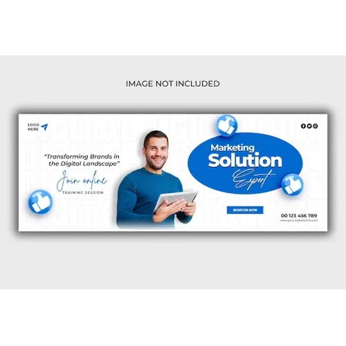 Digital marketing agency and corporate Facebook cover template